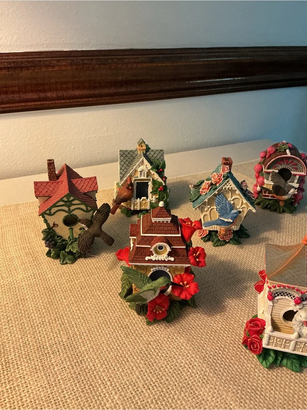 HC Mini Birdhouse Figurine Set of 7